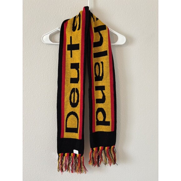 German Deutschland Scarf Black With Red & Gold, Unisex, One Size - Picture 1 of 3